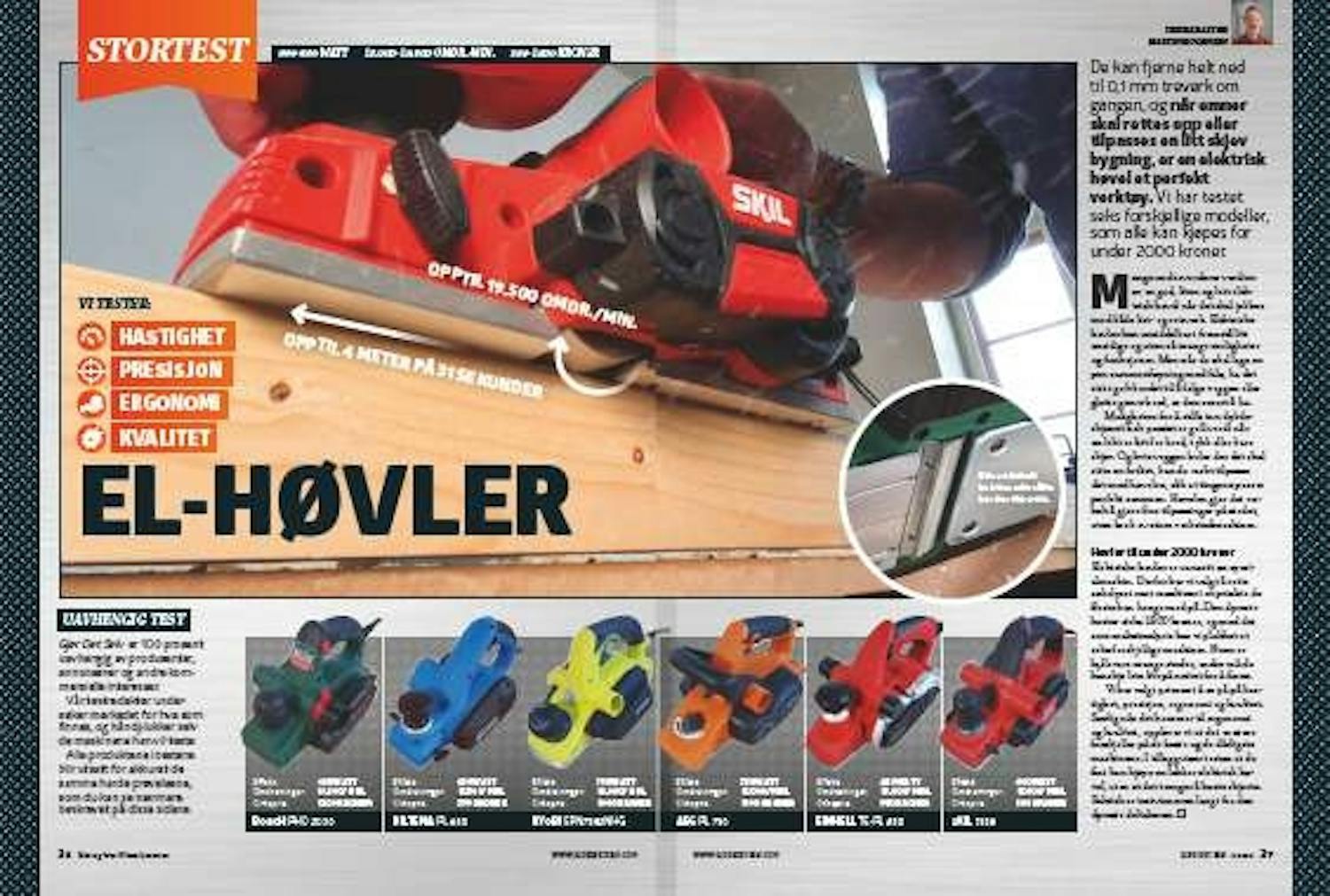 El-høvler test El-høvler test